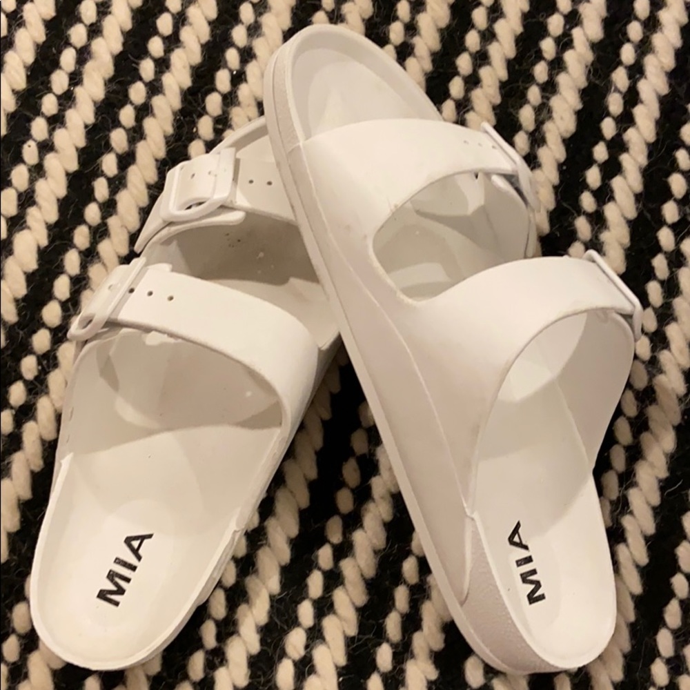 White sandals
